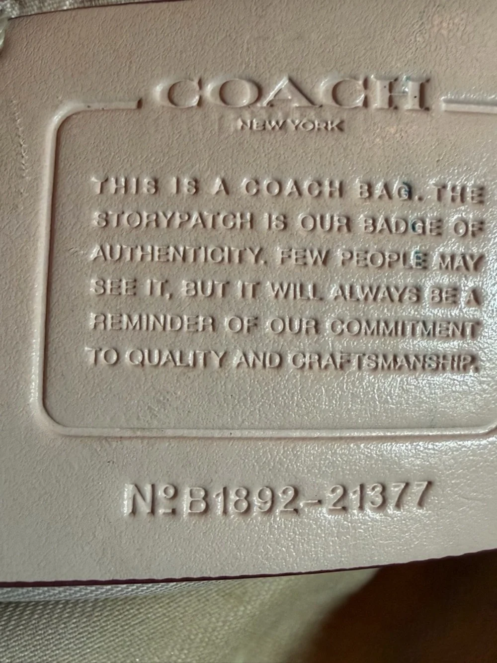 Coach Pebbled Leather Shoulder / crossbody Bag in Blush pink